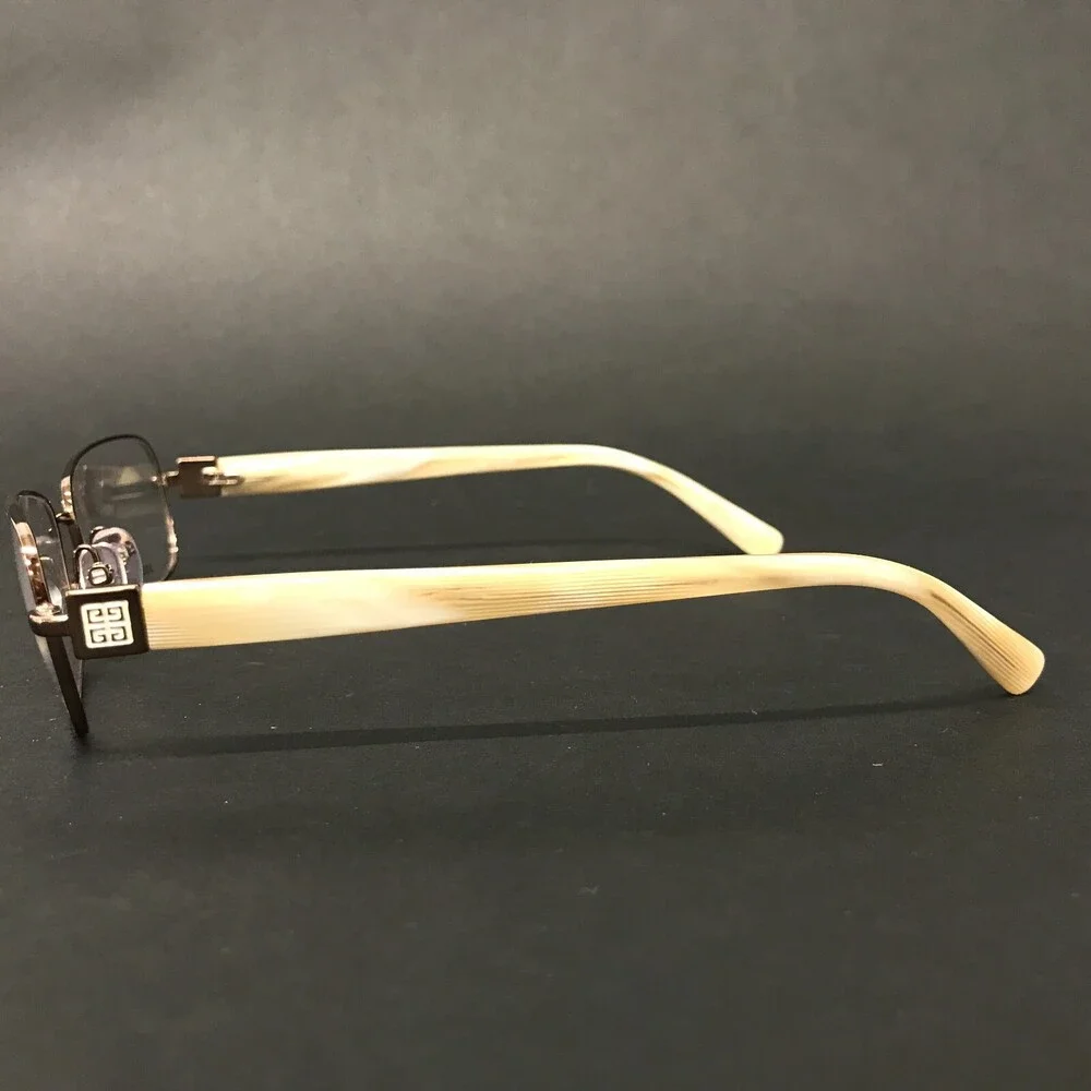 Givenchy Eyeglasses Frames VGV 204 COL.SCCX Brown Beige Horn Rectangle 53-16-135
